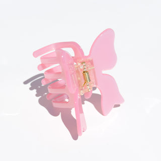 Pink Butterfly Bow Hair Claw