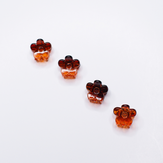 Retro Flower Mini Clips - Honey Brown