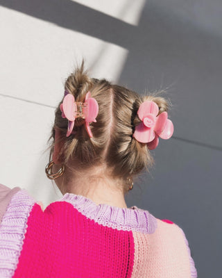 Rose Petal Hair Claw - Bubblegum