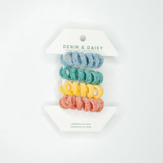 Knitted Curly Cord 4-Pack - Rainbow