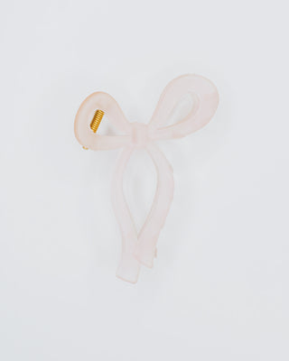 Bow Hair Claw - Pastel Rose