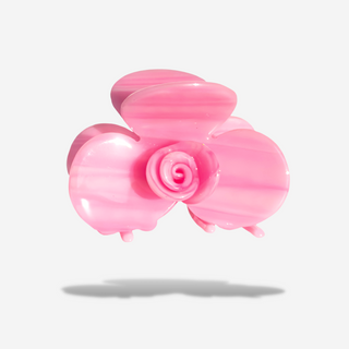 Rose Petal Hair Claw - Bubblegum