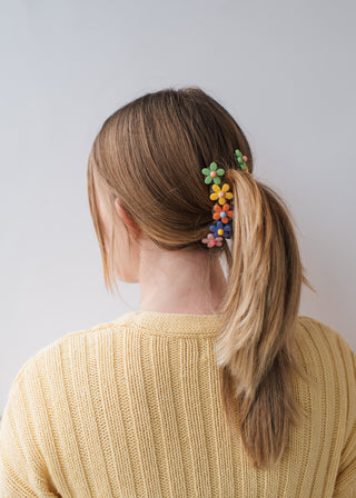 Flower Rainbow Hair Claw