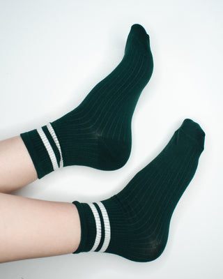 Forest Green Stripe Socks