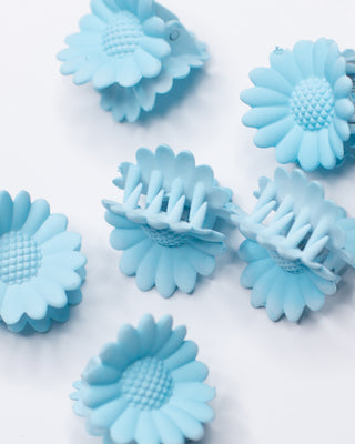 Mini Clips - Baby Blue Flowers